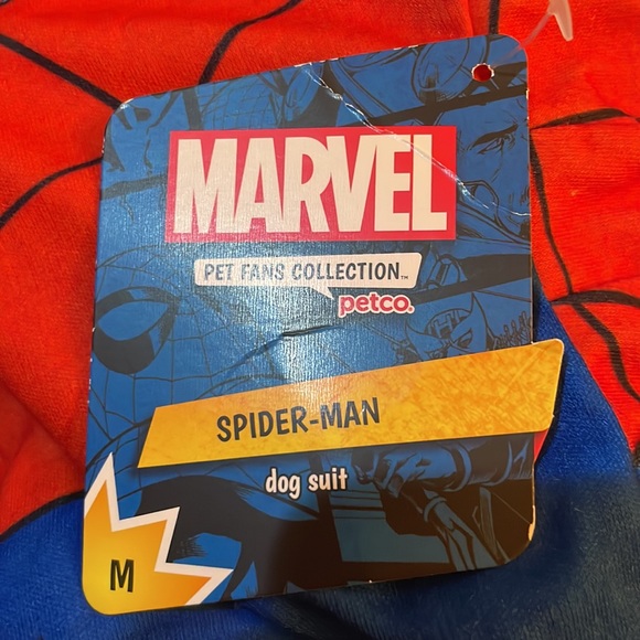 NWT Marvel Pet Fans Collection Spider-Man Dog Suit Costume Size Medium - Picture 5 of 5